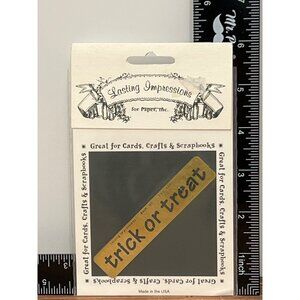 1993 Lasting Impressions Trick Or Treat STENCIL Embossing Template
